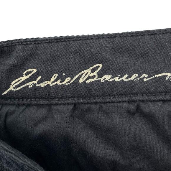 Eddie Bauer Black Corduroy Cotton Stretch Curvy Straight Leg Work Trouser Size 4 - Picture 4 of 8